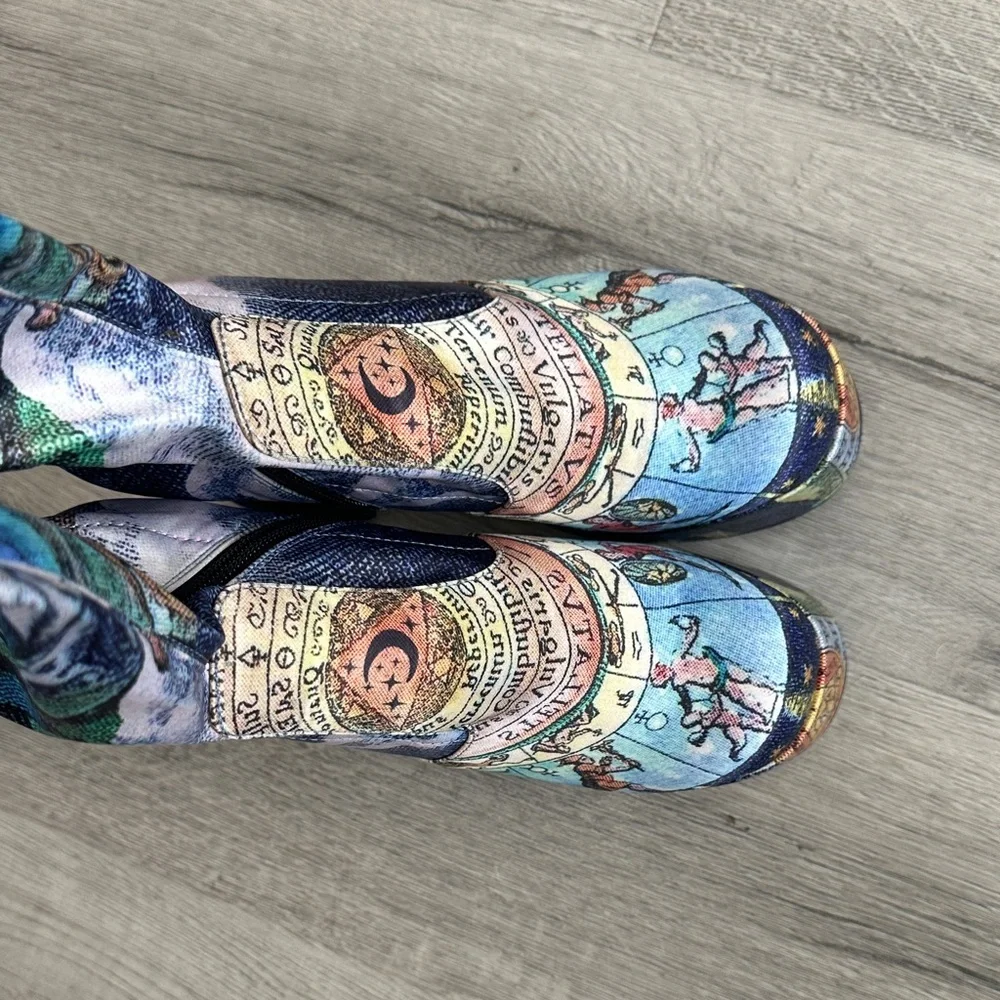 Dolls Kill Blue Multicolor Astrological Platform Heels - Picture 4 of 11